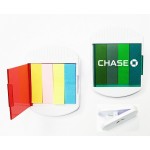 Promotional Large Magnetic Memo Clip Holder with 4 Colored Sticky Flags