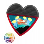 Heart Shaped Magnetic Memo Clip - Full Color Custom Imprinted