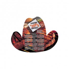 Custom Printed Cowboy Hat Shape Stock Vinyl Magnet - 20mil