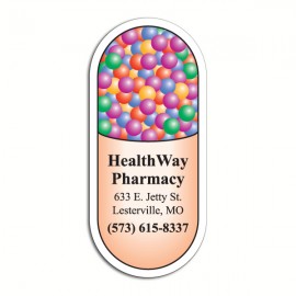 Pill Magnetic Note Holder (20 Mil) Logo Branded