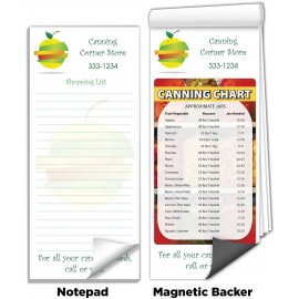 Custom Printed Full-Color Magnetic Notepads - Easy Canning Reference Chart (3 1/2" x 8")  Custom Printed Full-Color Magnetic Notepads - Easy Canning Reference Chart (3 1/2" x 8")