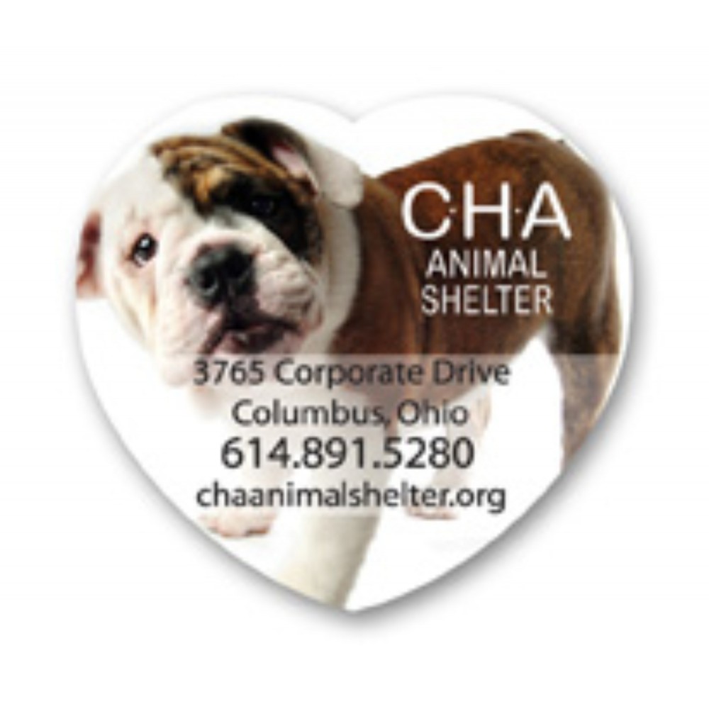 Full Color Magnet (3"x2.75") Heart Shape Custom Printed Full Color Magnet (3"x2.75") Heart Shape Custom Printed