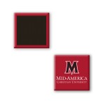 1.5" Square Full Color Button Style Refrigerator Magnet w/Full Magnetic Back Logo Branded