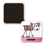 2" Square Full Color Button Style Refrigerator Magnet w/ Rounded Corner & Magnetic Back Custom Imprinted