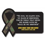 30 Mil TuffMag Outdoor Rectangle w/Awareness Ribbon Side Magnet Custom Printed