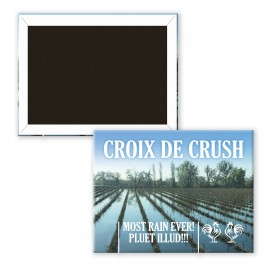 Custom Printed 1.5"x2" Rectangle Full Color Button Style Refrigerator Magnet W/Full Magnetic Back