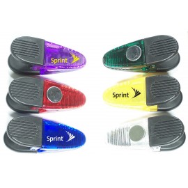 Logo Branded Jumbo Size Magnetic Memo Clip Holder w/Strong Grip