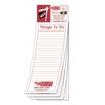 Logo Branded Custom Magna-Pad - 3.5x10.5 25-Sheet with Business Card Magnet - 3.5x10.5