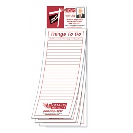 Custom Magna-Pad - 3.5x10.5 25-Sheet with Business Card Magnet - 3.5x10.5 Custom Imprinted Custom Magna-Pad - 3.5x10.5 25-Sheet with Business Card Magnet - 3.5x10.5 Custom Imprinted