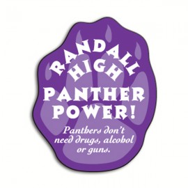 30 Mil Paw Print Magnetic Note Holder Custom Imprinted