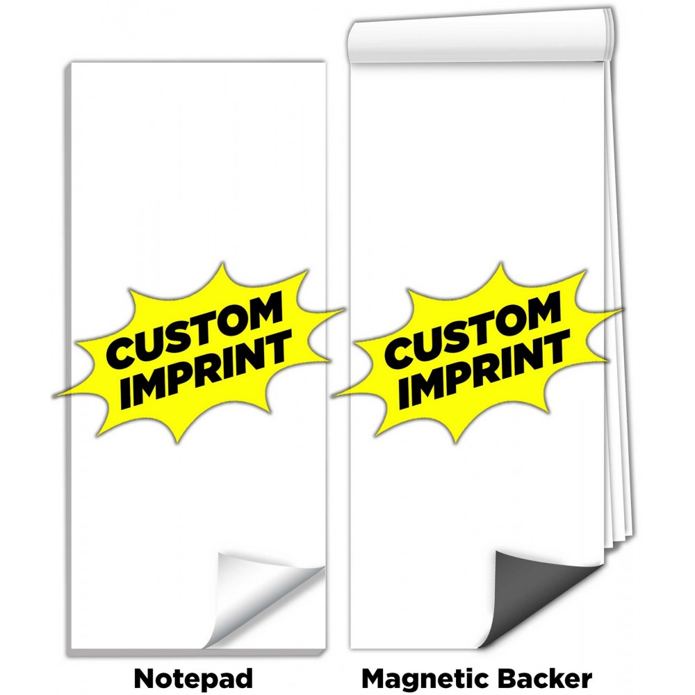 Promotional 3 1/2"x8" Full-Color Magnetic Notepads - Custom Design