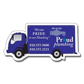 Custom Imprinted 25 Mil Laminated Delivery Truck Shape Magnet