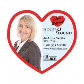 25 Mil Awareness Laminated Big Heart Shape Magnet Logo Branded  25 Mil Awareness Laminated Big Heart Shape Magnet Logo Branded