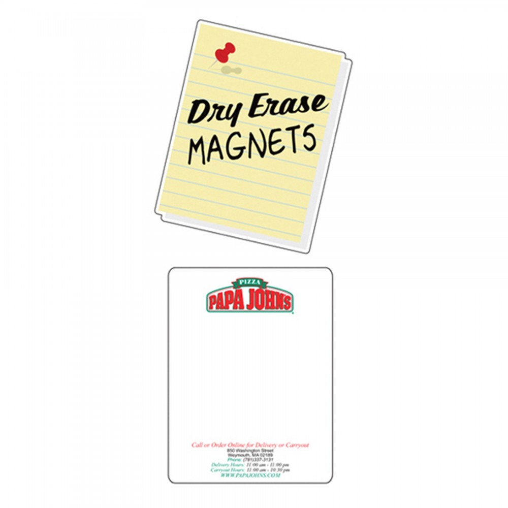 Dry Erase Rectangle Magnet (8"x10") Custom Imprinted