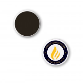 Logo Branded 1.5" Round Full Color Button Style Refrigerator Magnet w/Full Magnetic Back