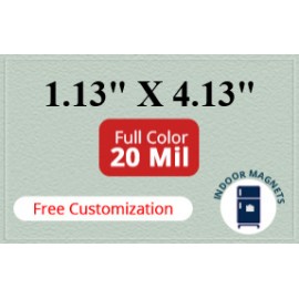 Magnet - 1.125x4.125 Square Corners - 20 Mil Custom Printed