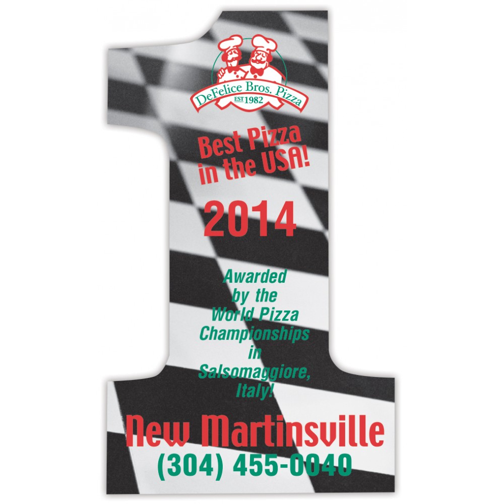Full Color Magnet (2 x 3.25) Number 1 Shape Logo Branded Full Color Magnet (2 x 3.25) Number 1 Shape Logo Branded