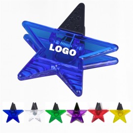 Promotional 3 1/2" Custom Star-Shaped Magnetic Refrigerator Clip