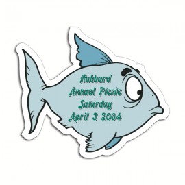 Logo Branded 30 Mil Fish Magnetic Note Holder  Logo Branded 30 Mil Fish Magnetic Note Holder