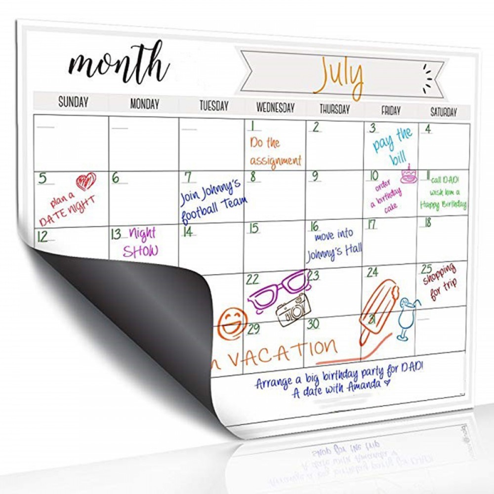 Fridge Calendar Magnetic/White board Sheet Logo Branded Fridge Calendar Magnetic/White board Sheet Logo Branded