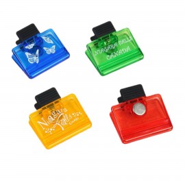 Square Shaped Fridge Magnetic Memo Holder Clip Custom Printed