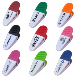 Jumbo Magnetic Memo Power Clip - White Body With Colored Grips Logo Branded