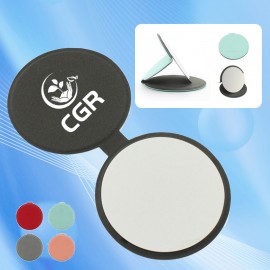 Portable PU Stainless Steel Makeup Mirror Logo Branded