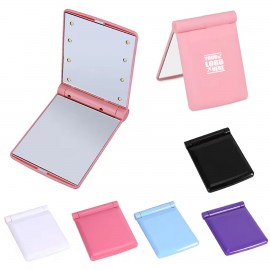 Logo Branded Folding Portable Led Make Up Mirror  Logo Branded Folding Portable Led Make Up Mirror