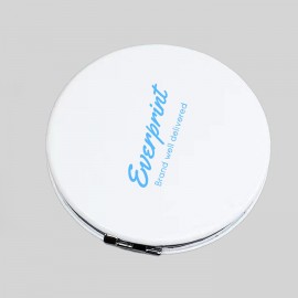 PU Leather Folding Mirror- Round Logo Branded  PU Leather Folding Mirror- Round Logo Branded