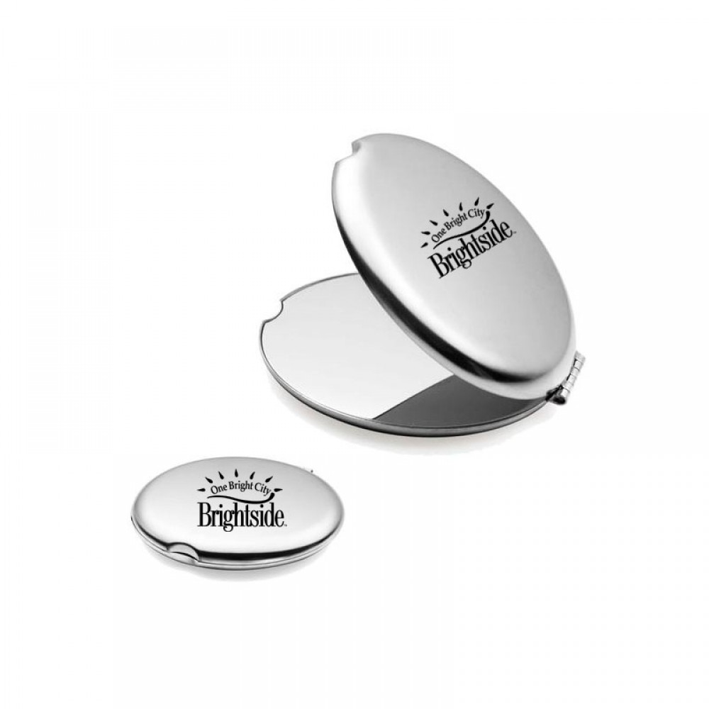 Logo Branded Foldable Stainless Steel Mirror Logo Branded Foldable Stainless Steel Mirror