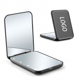 LED Compact Travel Makeup Mirror with Light Custom Printed