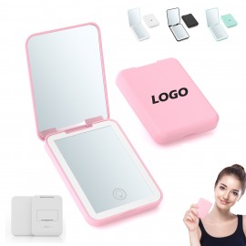 Rechargeable LED Compact Mirror Custom Imprinted