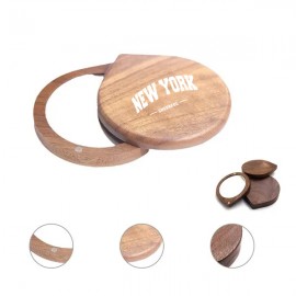 Wooden magnetic makeup mirror Custom Printed