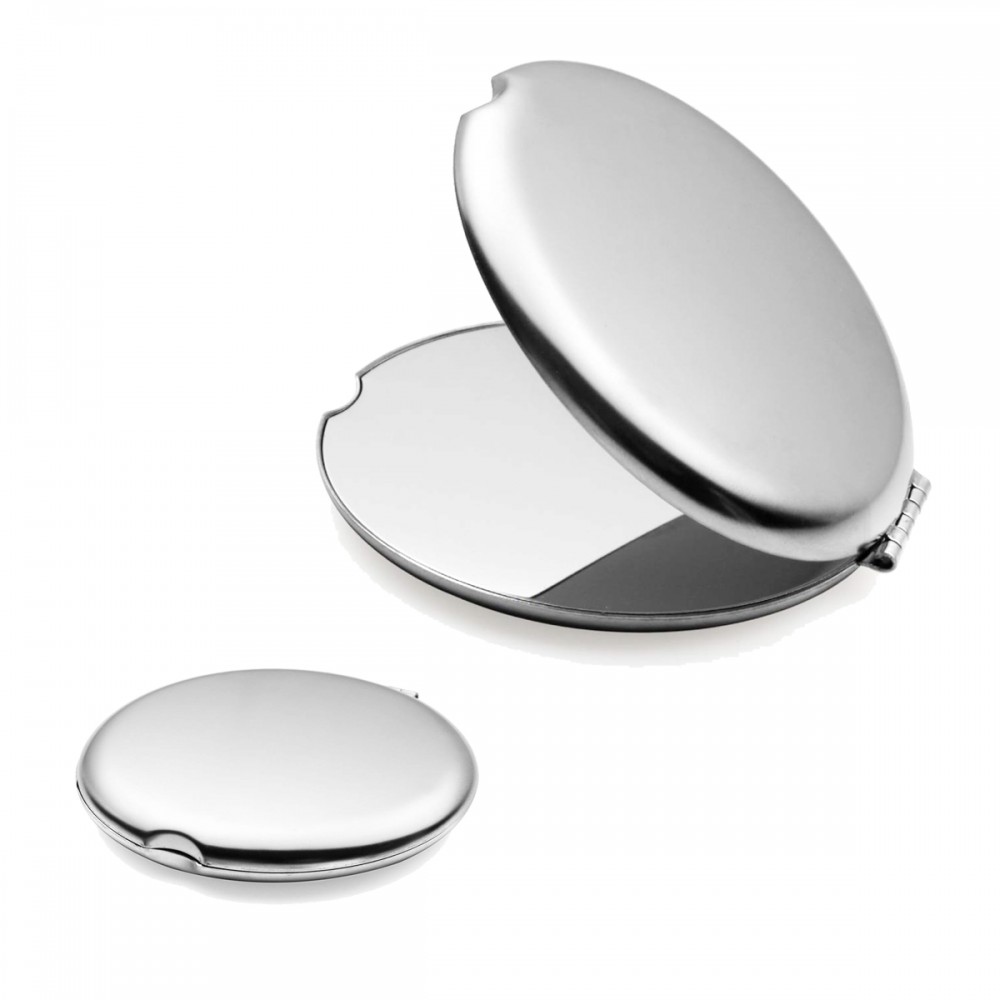 Logo Branded Stainless Steel Folding Round Mirror