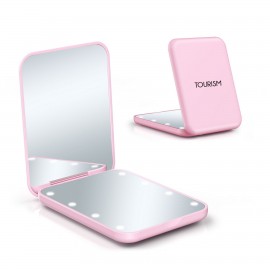 Logo Branded LED Compact Travel Makeup Mirror