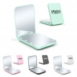 Custom Printed LED Compact Travel Makeup Mirror