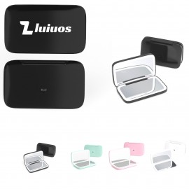 Double-Sided LED 5X Magnifying Mirror Custom Imprinted
