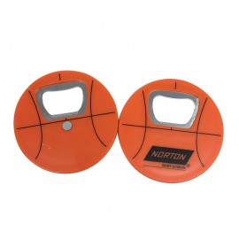 Custom Imprinted Basketball Shaped Magnetic Beer Opener  Custom Imprinted Basketball Shaped Magnetic Beer Opener