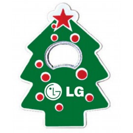 Promotional Christmas Tree Look Bottle Opener with Magnet