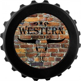 Magnetic Black Bottle Opener (3") Custom Printed