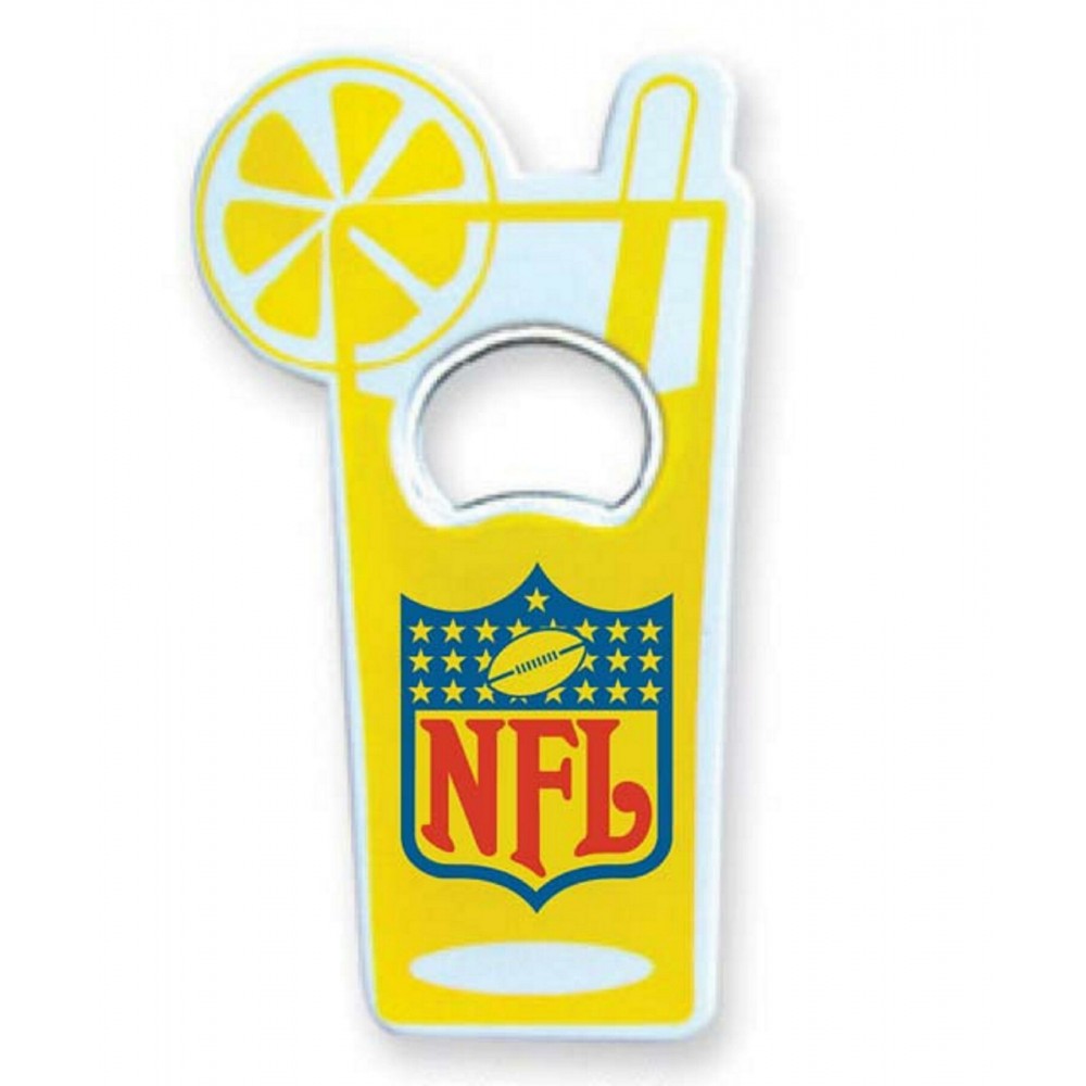 Custom Imprinted Soft Drink Glass Look Bottle Opener with Magnet