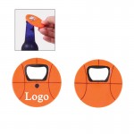 Custom Imprinted Basketball Shaped Bottle Opener w/Magnet