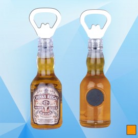 Logo Branded Magnetic Whisky Bottle Shaped Bottle Opener