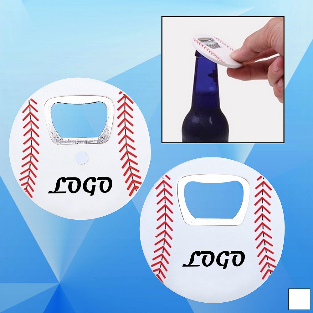 Baseball Shaped Bottle Opener Custom Printed