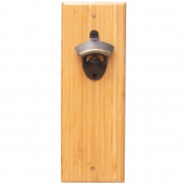 Promotional Bamboo Bottle Opener w/Magnetic Catch  Promotional Bamboo Bottle Opener w/Magnetic Catch