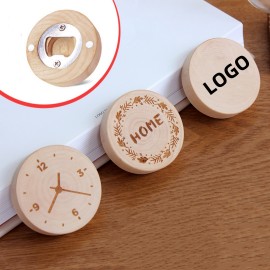 Logo Branded Magnetic Bottle Openers Round Wooden Bottle Openers Beer Can Openers  Logo Branded Magnetic Bottle Openers Round Wooden Bottle Openers Beer Can Openers