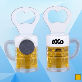 3 3/4'' Magnetic Beer Mug Shape Bottle Opener Custom Imprinted
