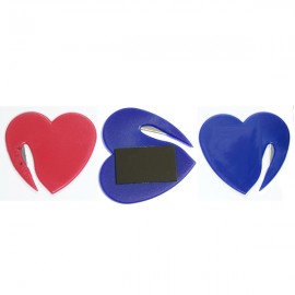 Promotional Jumbo Size Heart Shaped Letter Opener w/Magnet