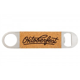 Laserable Cork 1-1/2"x7" Oval Rectangle Bottle Opener Custom Imprinted