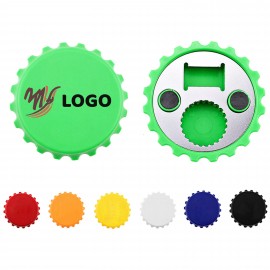 Custom Printed Bottle Cap Shaped Magnetic Opener